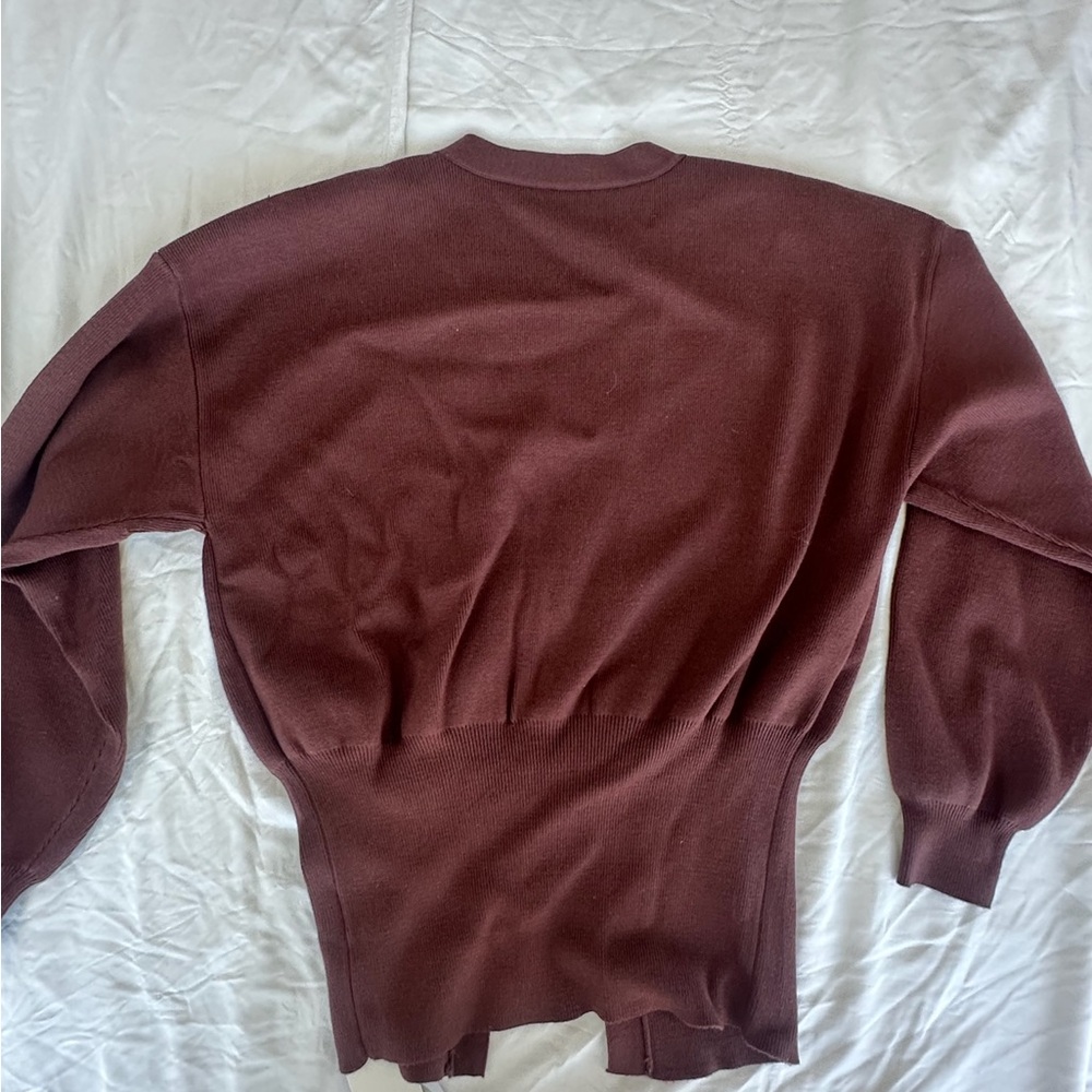 Elegant Brown Cardigan Sweater - Picture 4 of 5